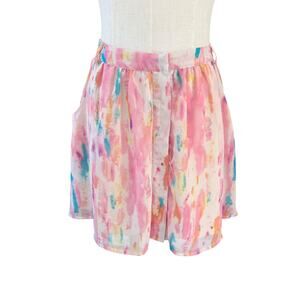 Rory Beca Pastel Mini Skirt Watercolor Coquette Soft Girl Kawaii Chiffon Size S